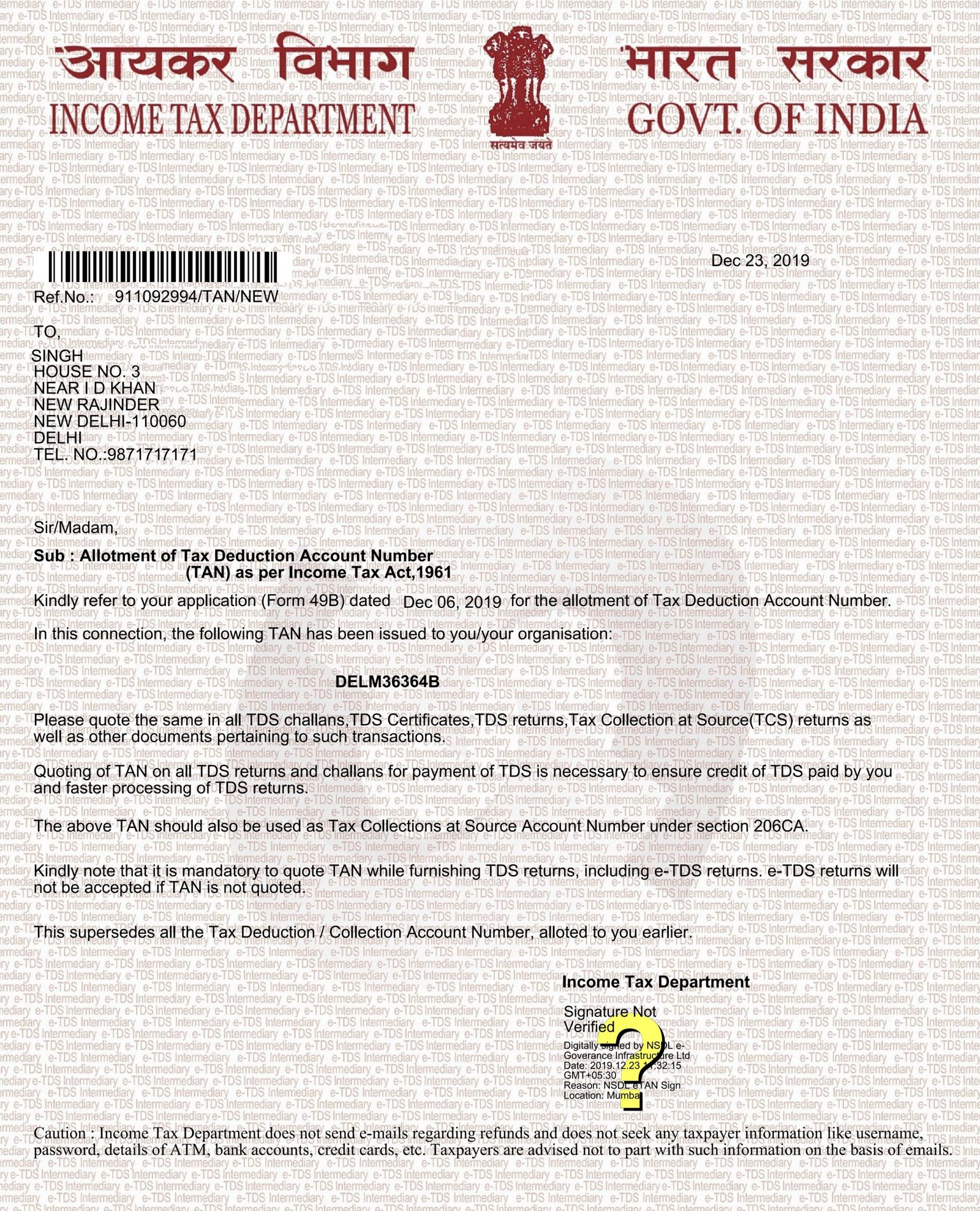 Income Tax Return Filing